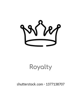 royalty vector line icon. Simple element illustration. royalty outline icon from shapes concept. Can be used for web and mobile