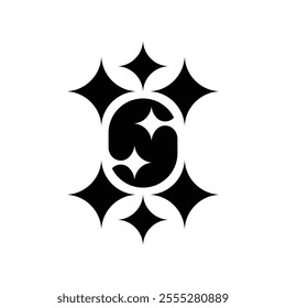 Royalty-Free Letter S Star Logo Vector Art