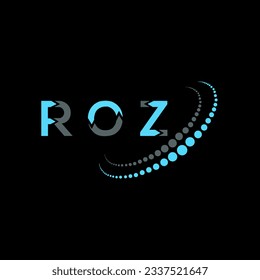 ROZ letter logo creative design. ROZ unique design.
