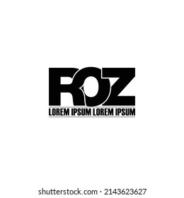 vector de diseño de logotipo de monograma de letras ROZ