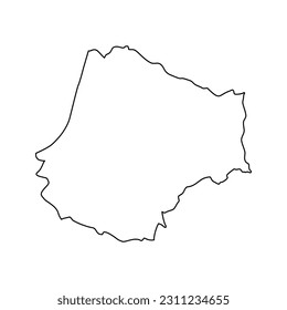 Rozaje Municipality map, administrative subdivision of Montenegro. Vector illustration.
