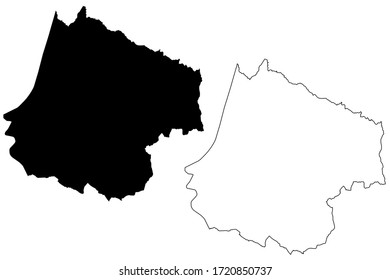 Rozaje Municipality (Montenegro, Municipalities of Montenegro) map vector illustration, scribble sketch Rozaje map