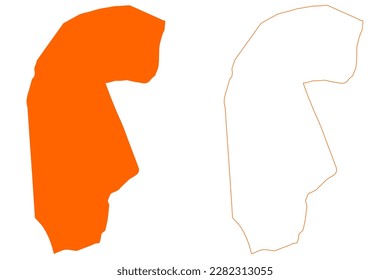 Rozendaal municipality (Kingdom of the Netherlands, Holland, Gelderland or Guelders province) map vector illustration, scribble sketch Rozendaal map