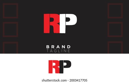 RP Alphabet letters Initials Monogram logo PR, R and P