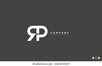 RP Alphabet letters Initials Monogram logo PR, R and P