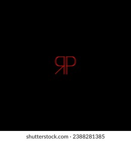RP creative modern letters logo design template