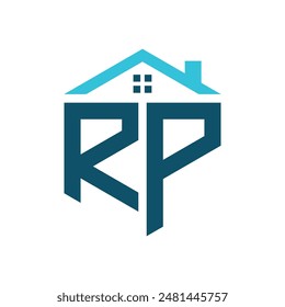RP House Logo Design Template. Letter RP Logo for Real Estate, Construction or any House Related Business