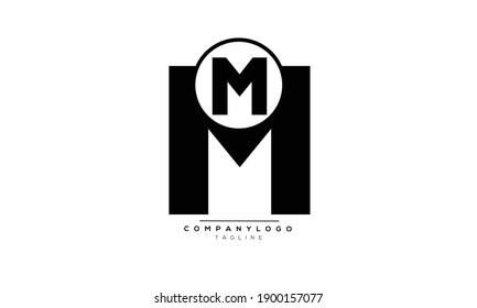 Diseño del logotipo del alfabeto de texto con letra monográfica del icono RP