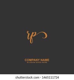 RP Initial handwriting logo vector