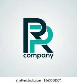 RP initial letter logo minimal creative style