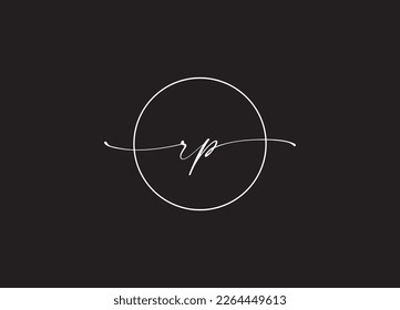 logotipo de letra inicial RP diseño de logotipo mínimo