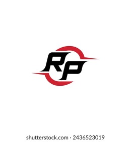 RP initial logo cool and stylish concept for esport or gaming logo as your inspirational