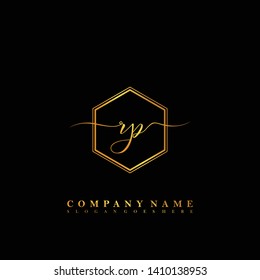 RP Initial luxury handwriting logo vector