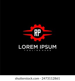 Monograma inicial de RP para el Vector de diseño de logotipo automotriz