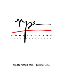 RP initial signature logo. handwriting logo template vector,