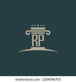 RP initials law of justice logo vector design template