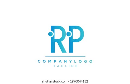 RP initials monogram letter text alphabet logo design