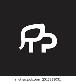 RP Letter Design in the shape of an Elephant