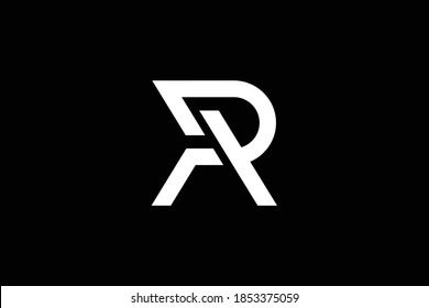 RP letter logo design on luxury background. PR monogram initials letter logo concept. RP icon design. PR elegant and Professional white color letter icon design on black background. R P