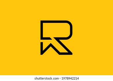 RP letter logo design on luxury background. PR monogram initials, letter logo concept.
