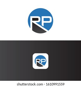 RP Letter Logo Design Template Vector