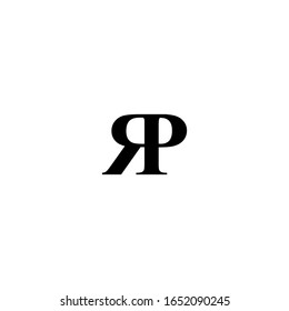 RP Letter Logo design vector. Illustration of RP Logotype template