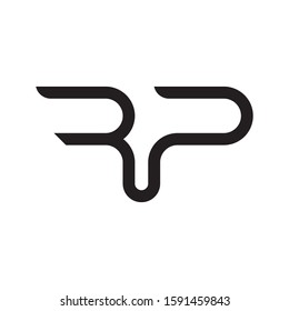 RP letter logo template vector icon design