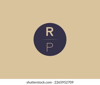 RP letter modern elegant logo design vector images