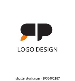 rp letter for simple logo design