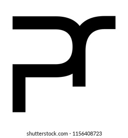 rp letter vector logo. pr letter vector logo