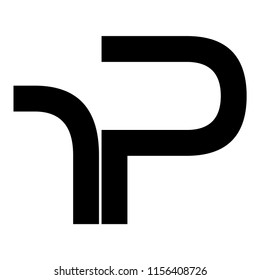 rp letter vector logo. pr letter vector logo