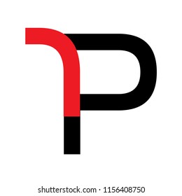 rp letter vector logo. pr letter vector logo