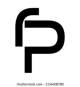rp letter vector logo. pr letter vector logo