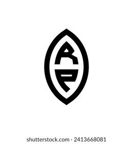 RP line geometric monogram with high quality professional design that will print well