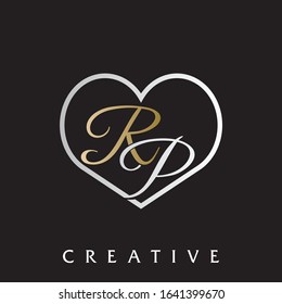 RP logo design vector icon symbol