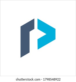 Signo vectorial de diseño de logotipo RP
