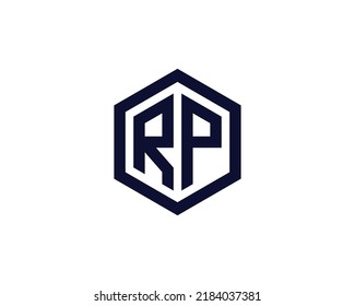 RP logo design vector template