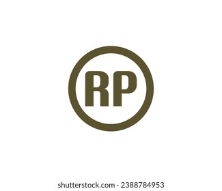 RP logo design vector template