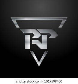 RP Logo, Metal Logo, Silver Logo, Monogram, Polygon