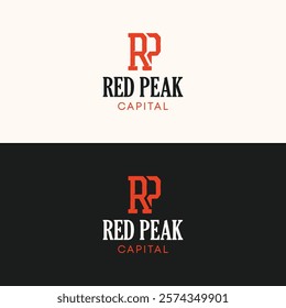 RP logo Red Peak  Ideal for outdoor adventure or consulting businesses logo design