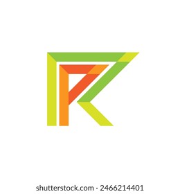 rp logo vector abstract symbol