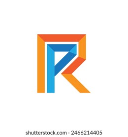 rp logo vector abstract symbol