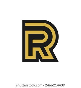 símbolo abstracto del Vector del logotipo de rp