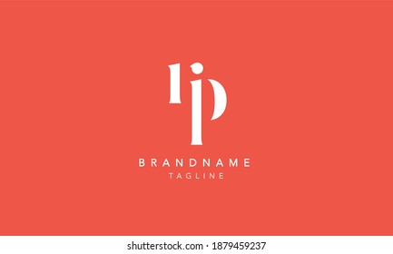 RP Lowercase Letter Initial Icon Logo Design Vector Illustration