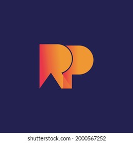 RP modern colorful original logo design with full copyright svg