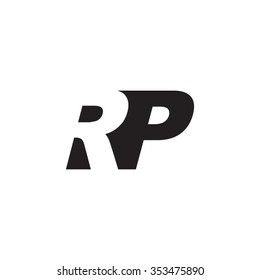 RP negative space letter logo