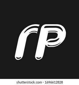 RP or NP minimal logo vector for business