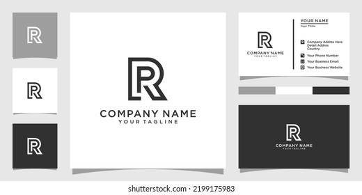 RP or PR initial letter logo design vector