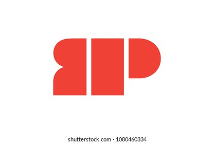 RP PR letter initial Logo Design 