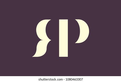 RP PR letter initial Logo Design Template